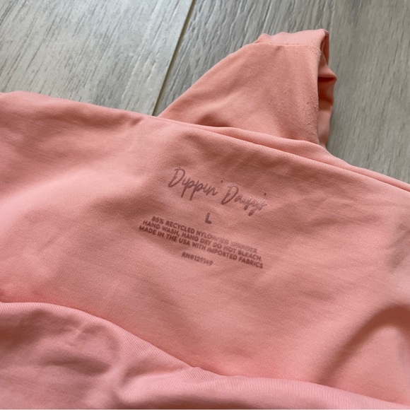 Dippin Daisys High Waisted Ruched Bikini Bottoms Pink (Large) beach swim summer - Picture 3 of 3